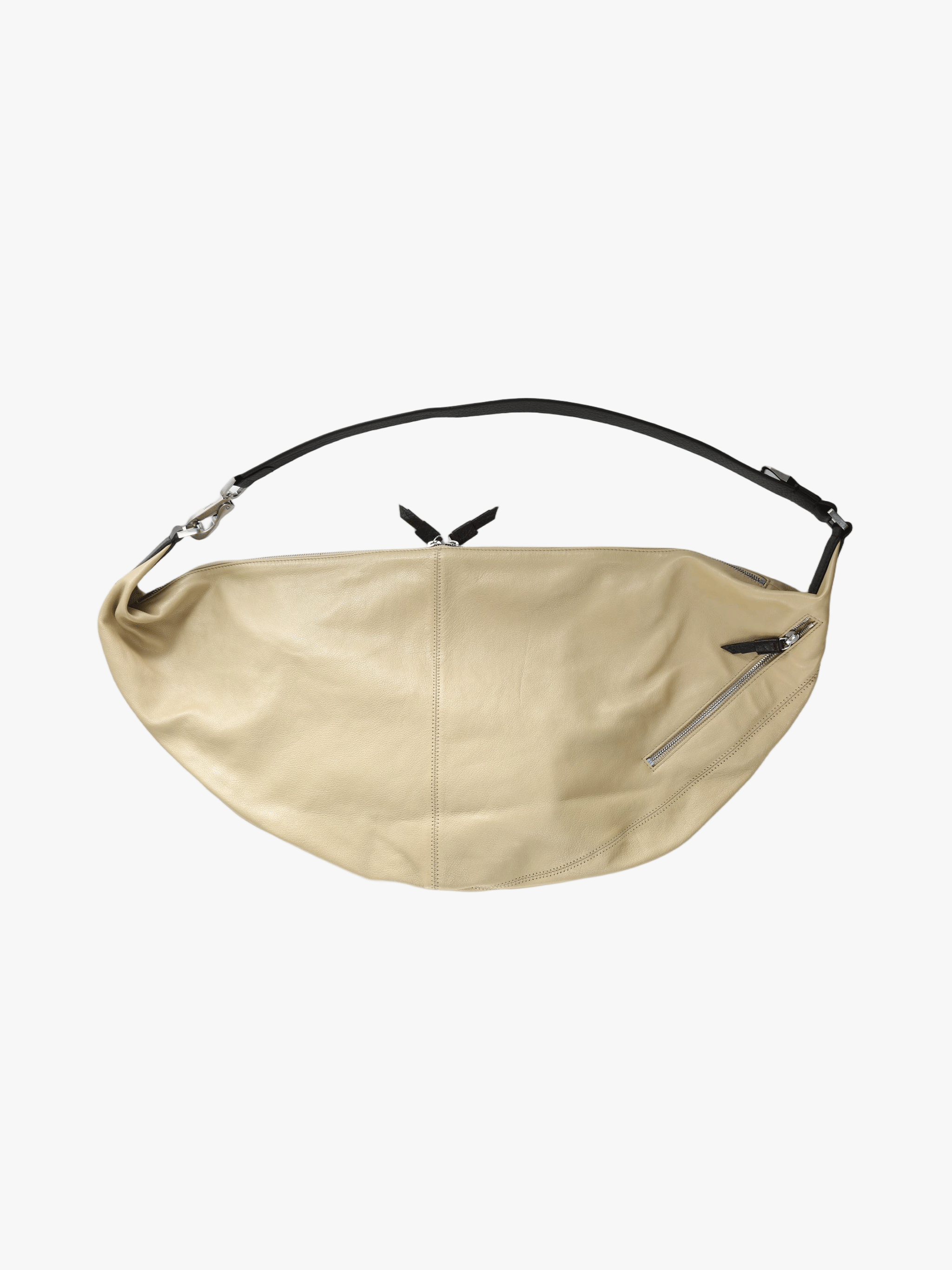 Tan bag, front view