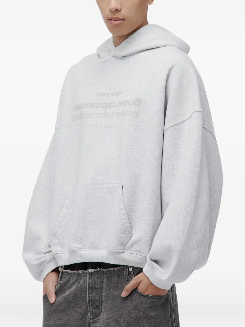Grey hoodie, front view