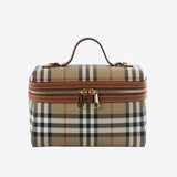 Tan bags, front view