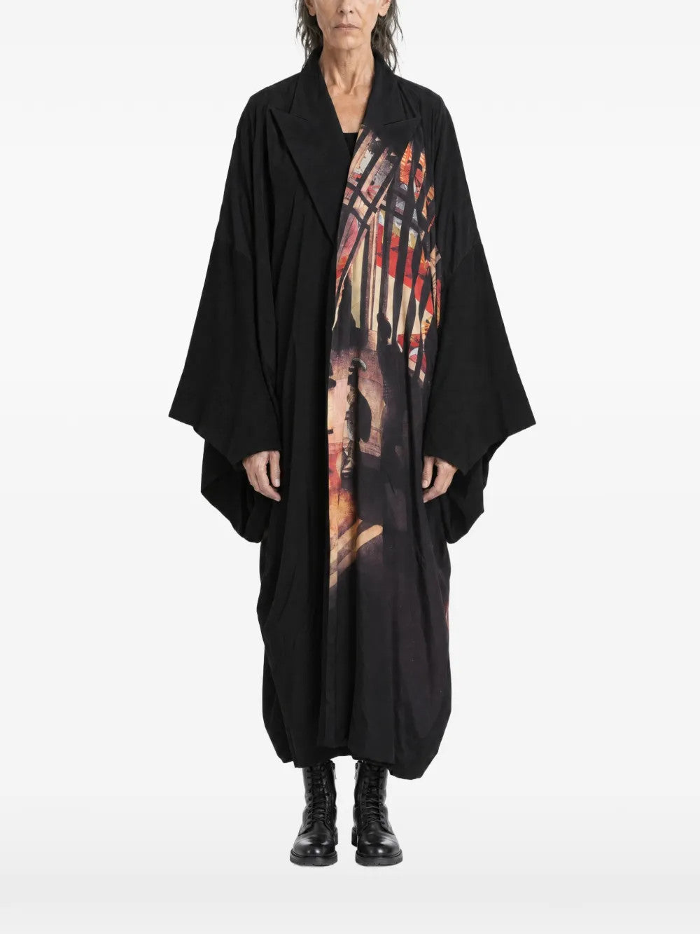 Black knitwear, full body view