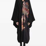 Black knitwear, full body view