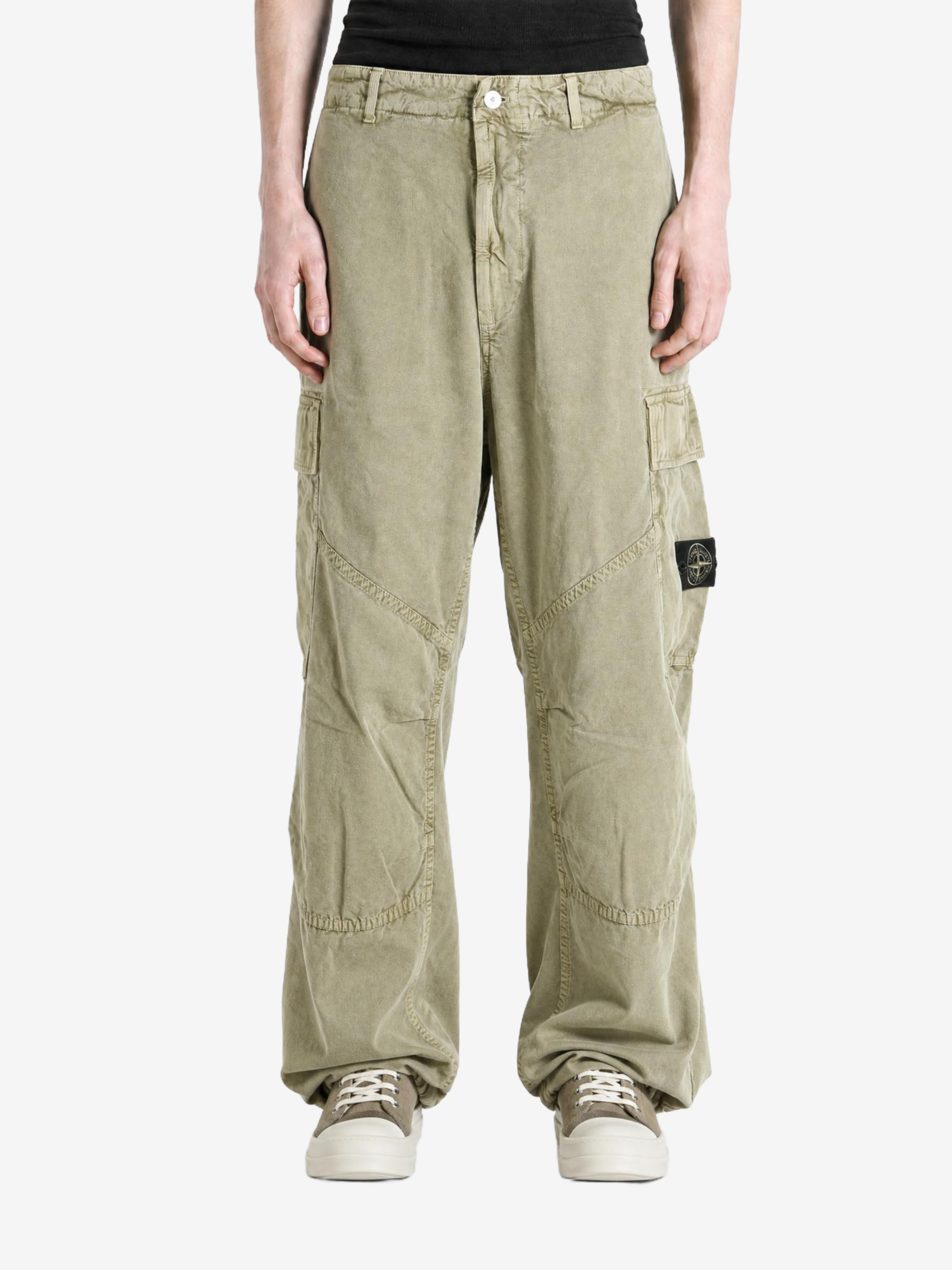 Green pants, front view