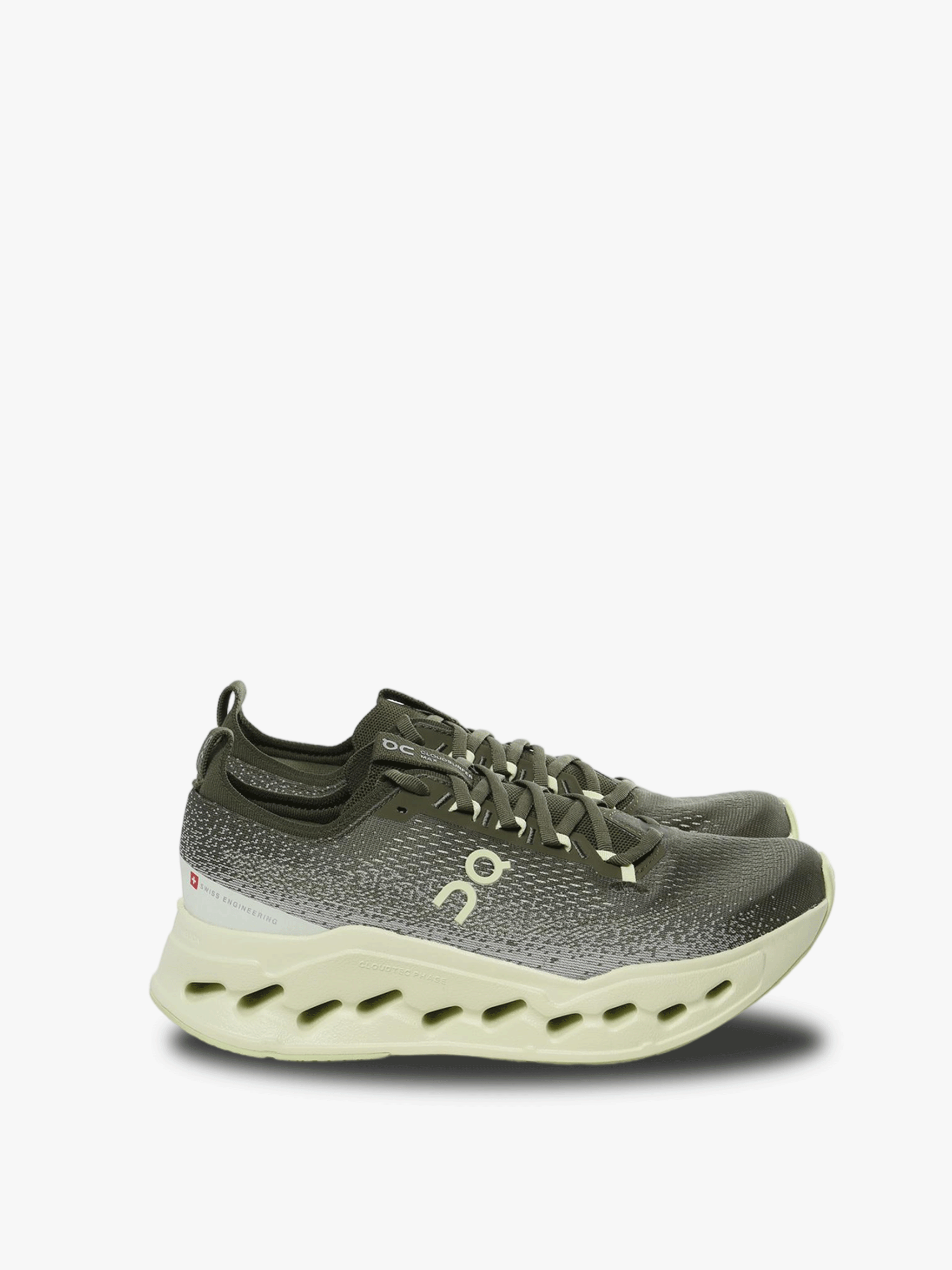 Green sneakers, front view