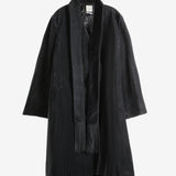 black coat, front view