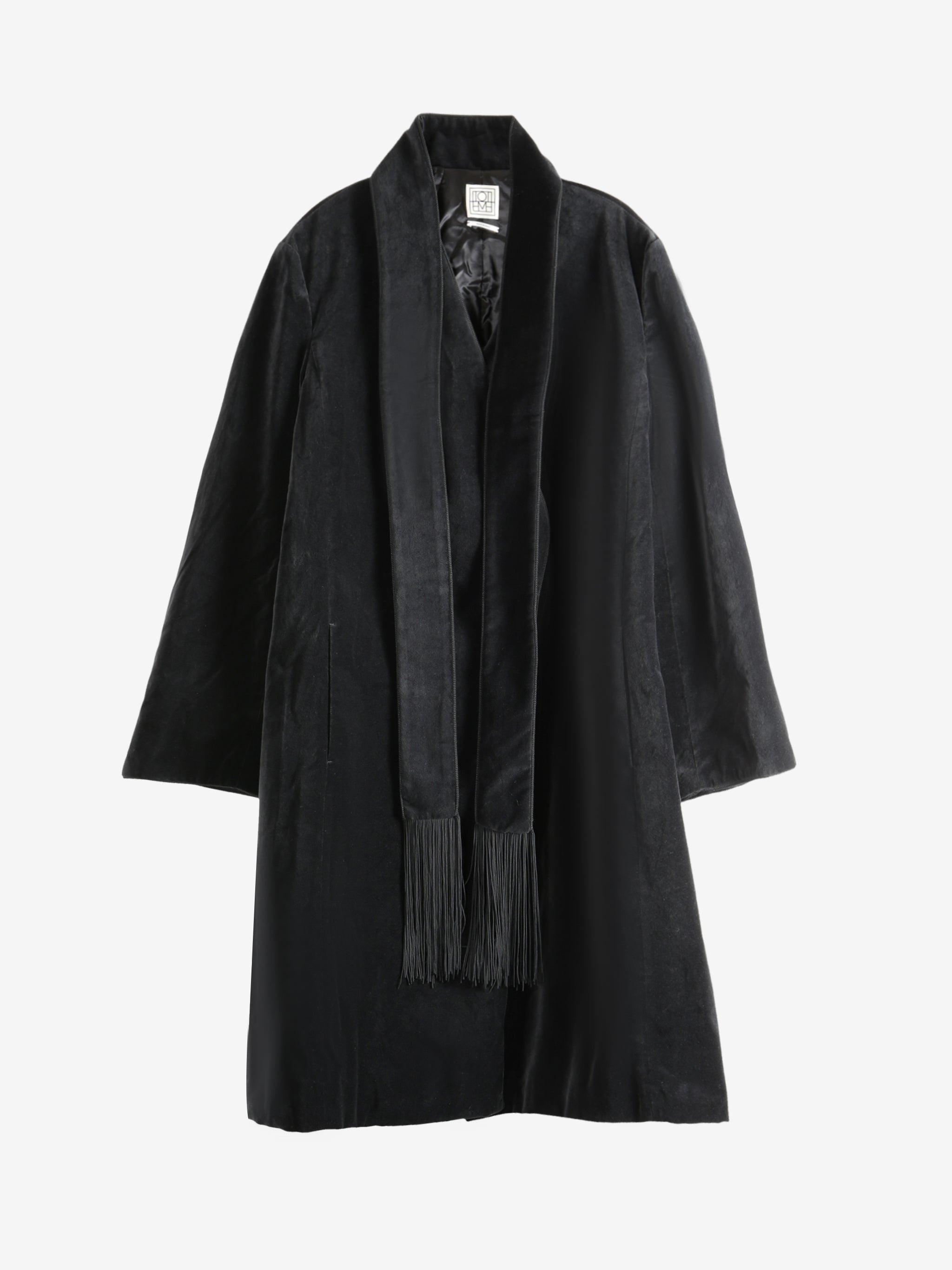 black coat, front view