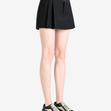 Black shorts, full body view