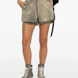 Grey shorts, full body view