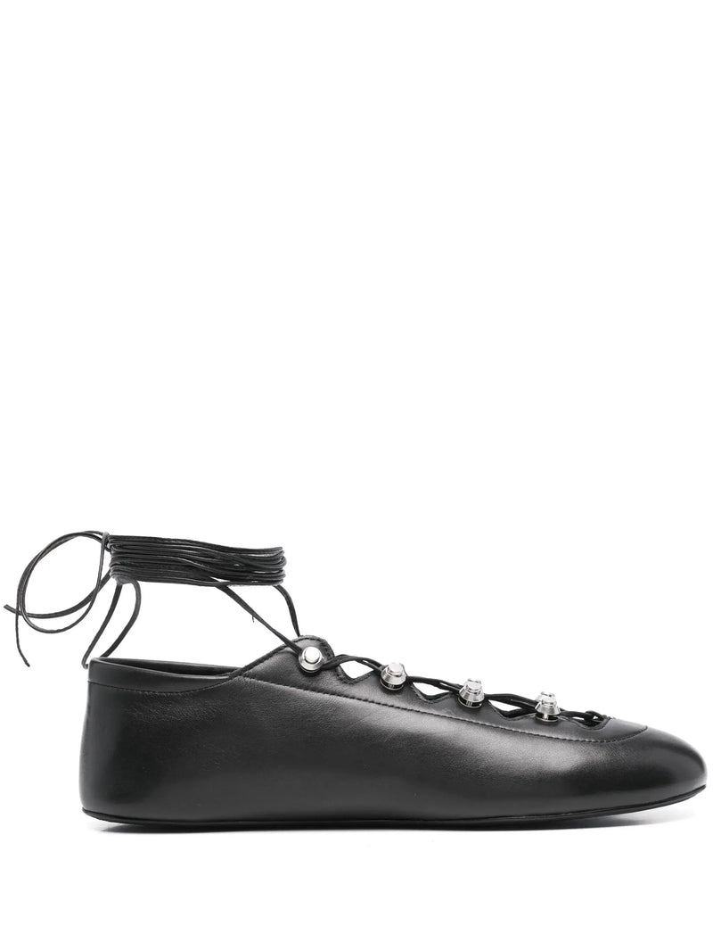 ALEXANDER WANG - Women Vyollette Lace Up Flat Sneakers