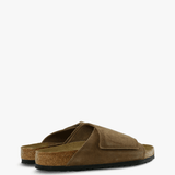 Brown sandals, side view