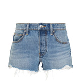 Blue shorts, front view