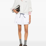 white shirts, full body view