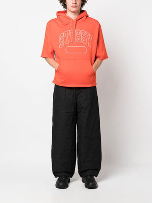 STUSSY - Men Short-Sleeve Boxy Cropped Hoodie