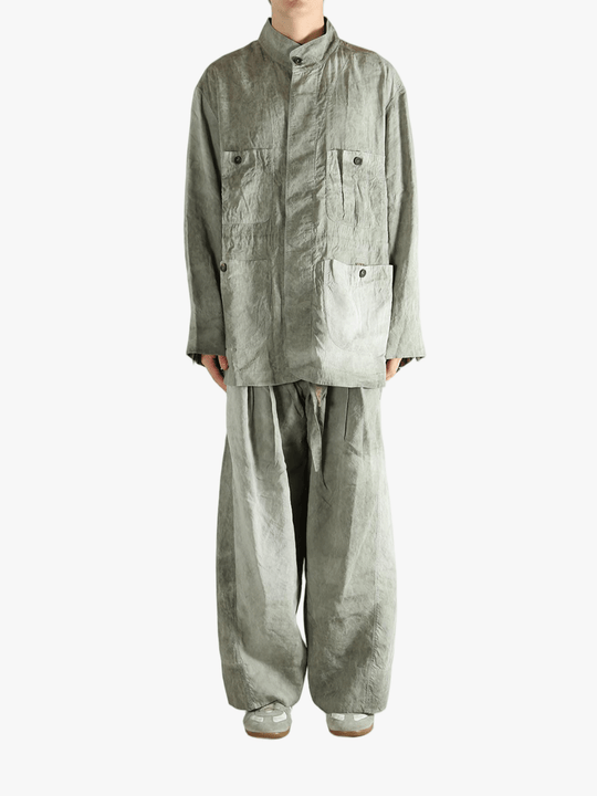 Green jacket, full body view