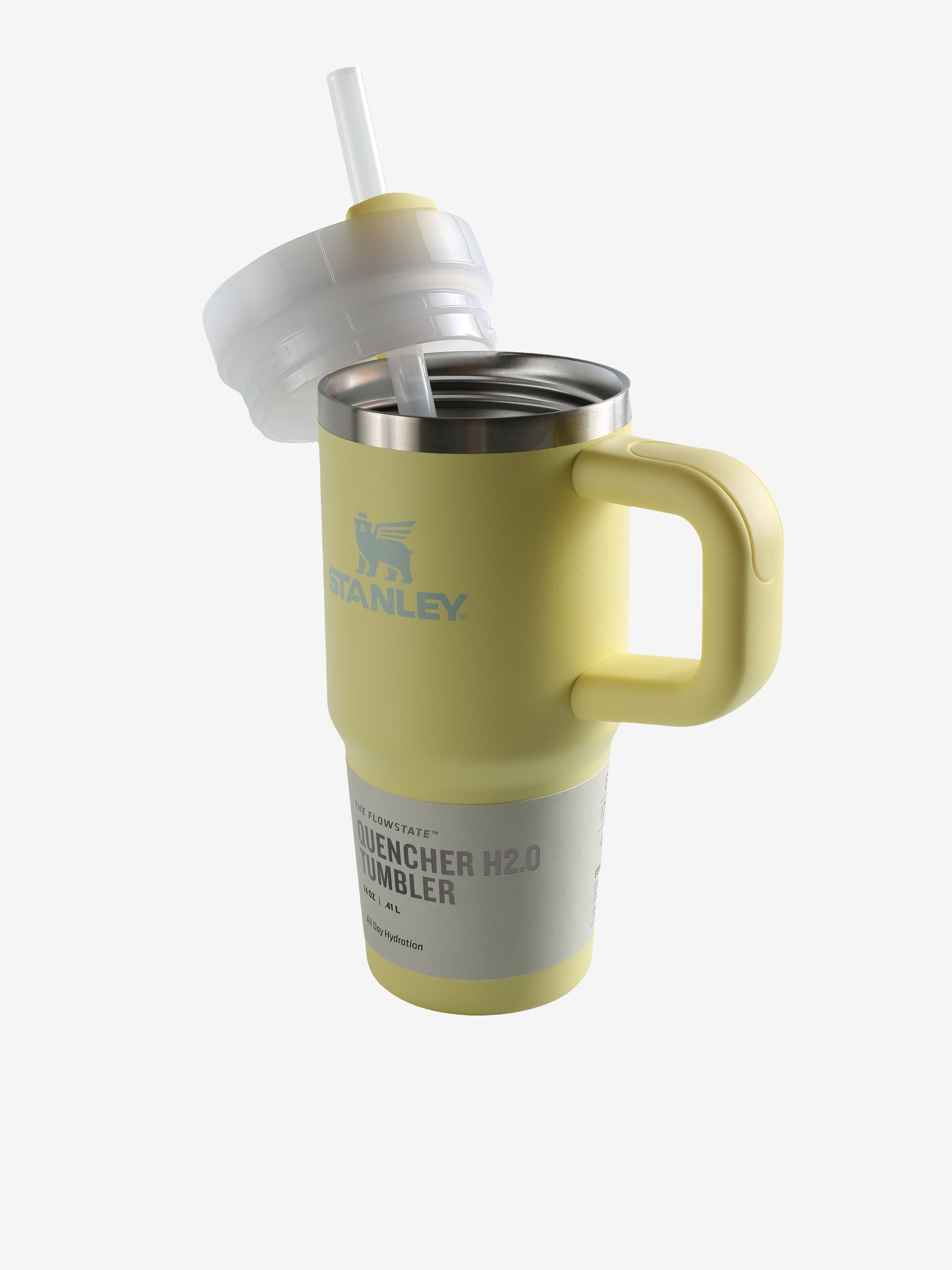 Yellow tumbler, front view