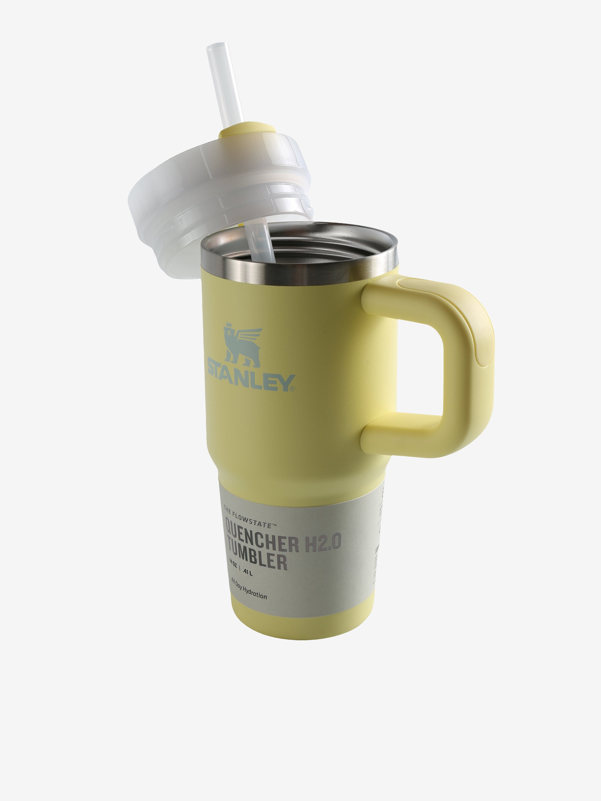 Yellow tumbler, front view