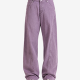 Purple jeans, full body view