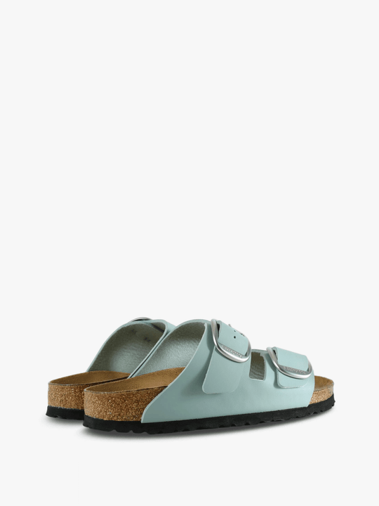 Green sandals, side view