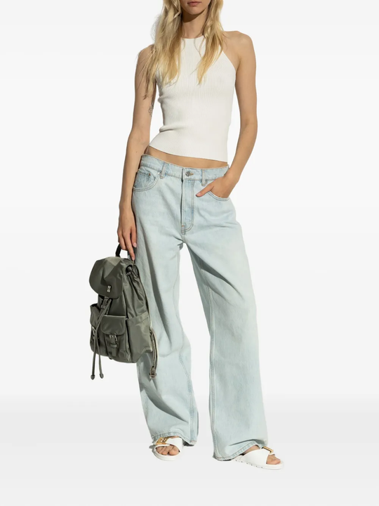 White sandals, full body view