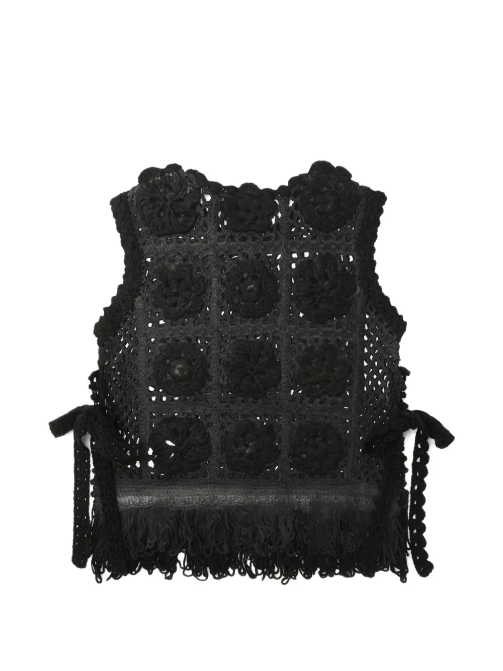 black top, back view