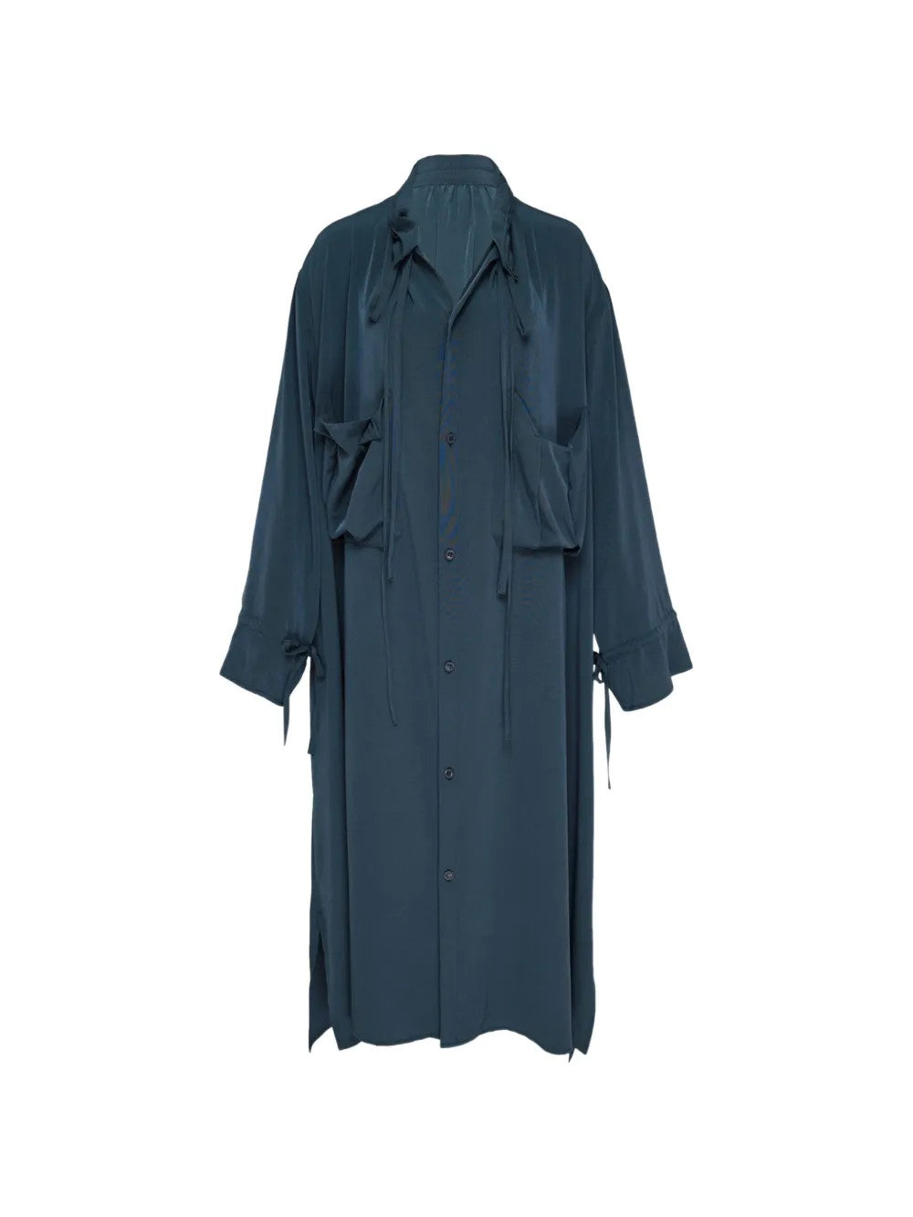 Navy dress, front view