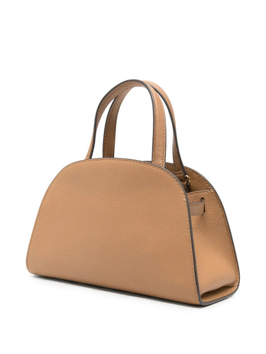 Tan bag, side view
