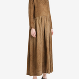 Brown dress, full body view