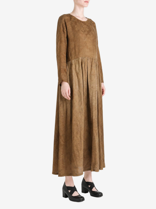 Brown dress, full body view