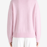 Pink hoodie, full body view