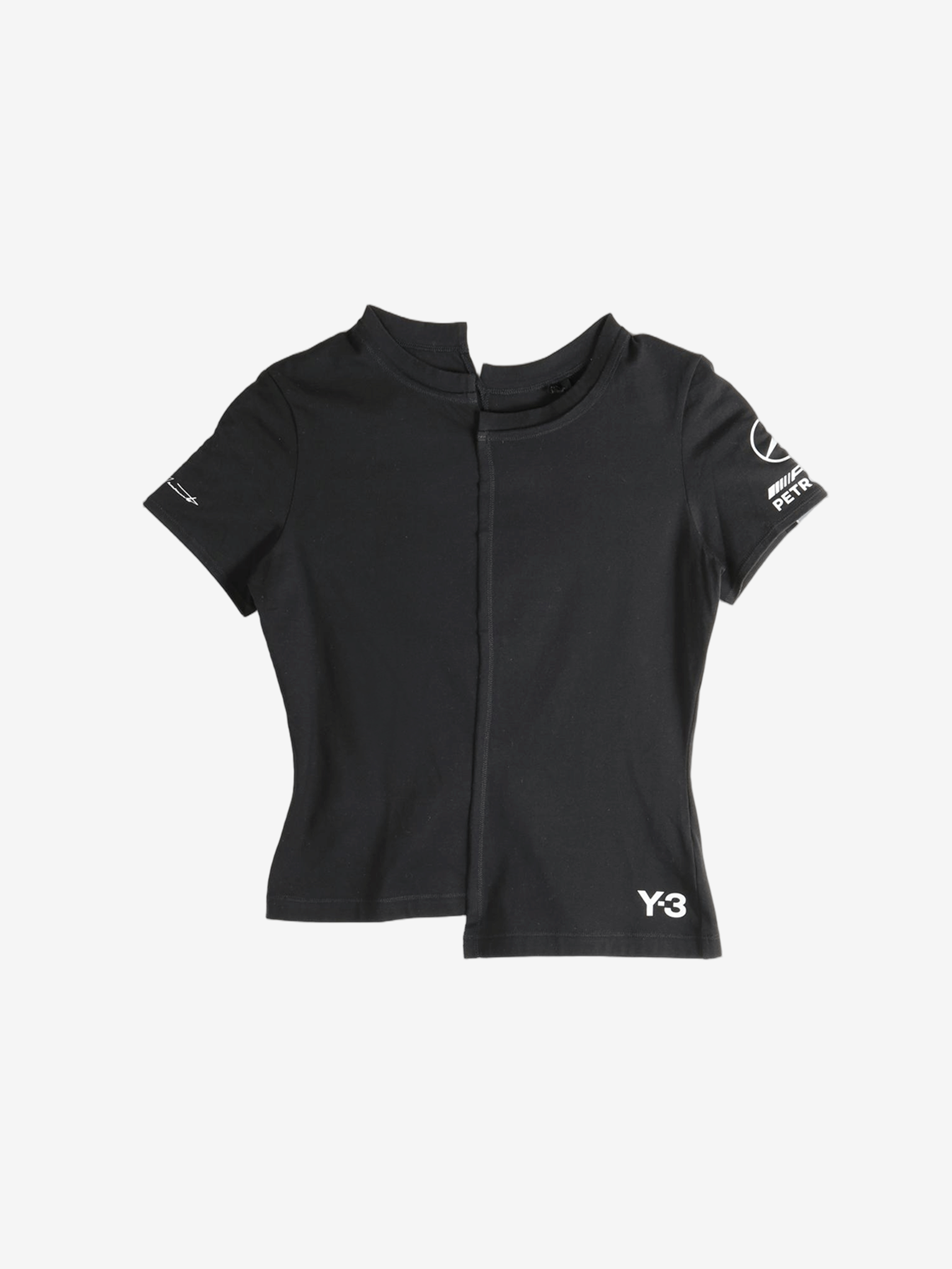 Black short-sleeve shirt,front view