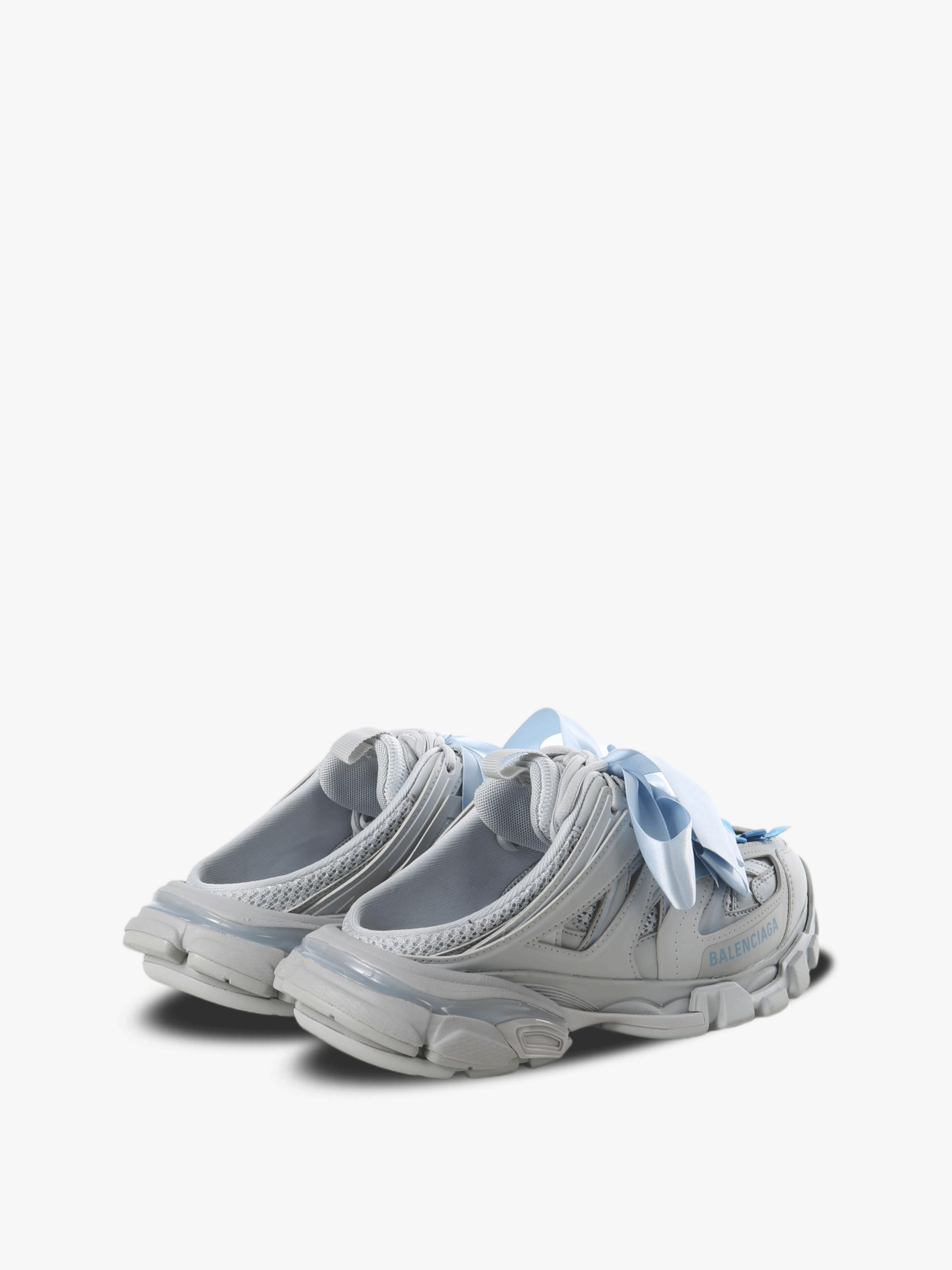 Blue loafers-mules, side view