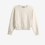 Tan knitwear, front view
