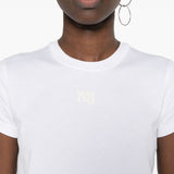 ALEXANDER WANG - Women Essential Jersey Puff Logo Shrunk Tee