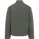 Green jackets-coats, back view 