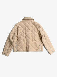 BURBERRY Women Check Wool Blend Quilted Jacket