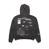 Black hoodie, back view