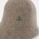 Tan hat, front view