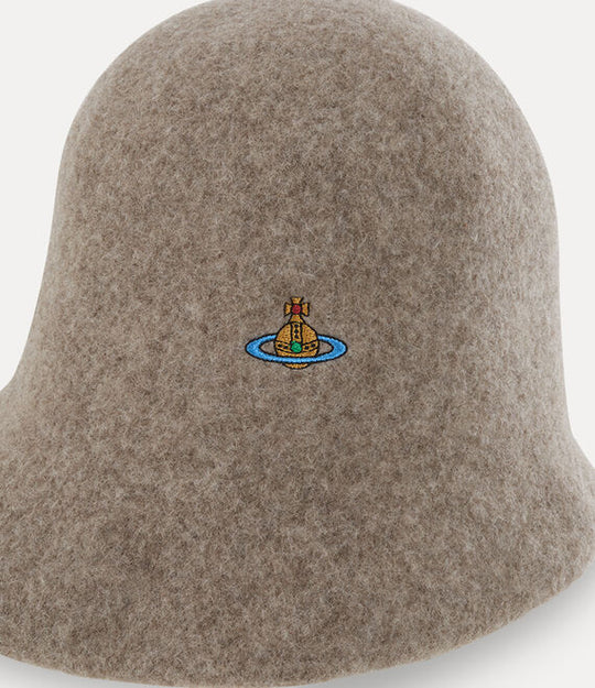 Tan hat, front view