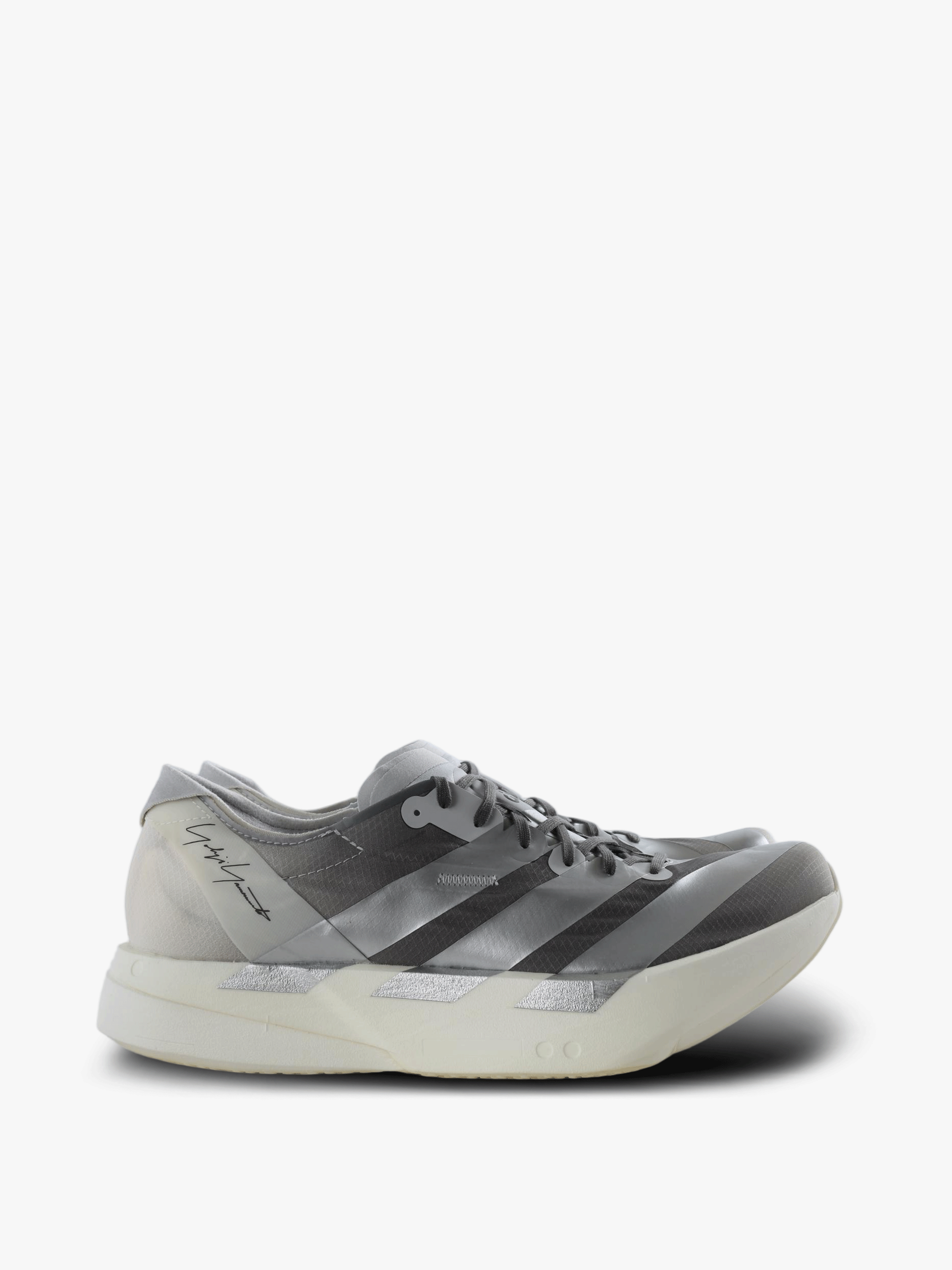 Grey shoes, side view