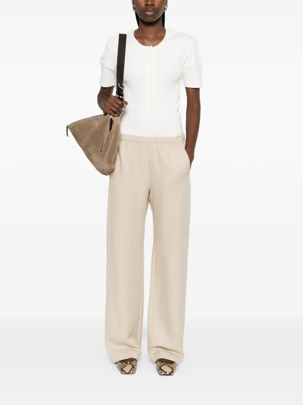 White shirt, full body view