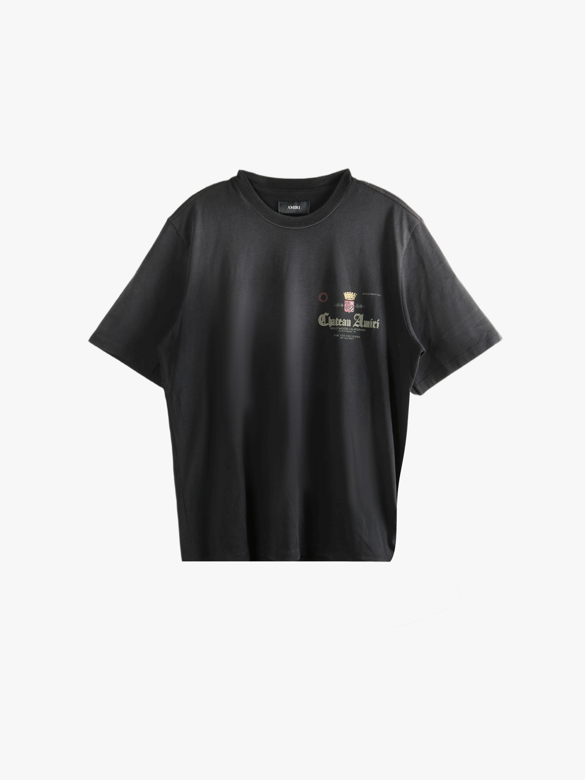 Black t-shirts, front view