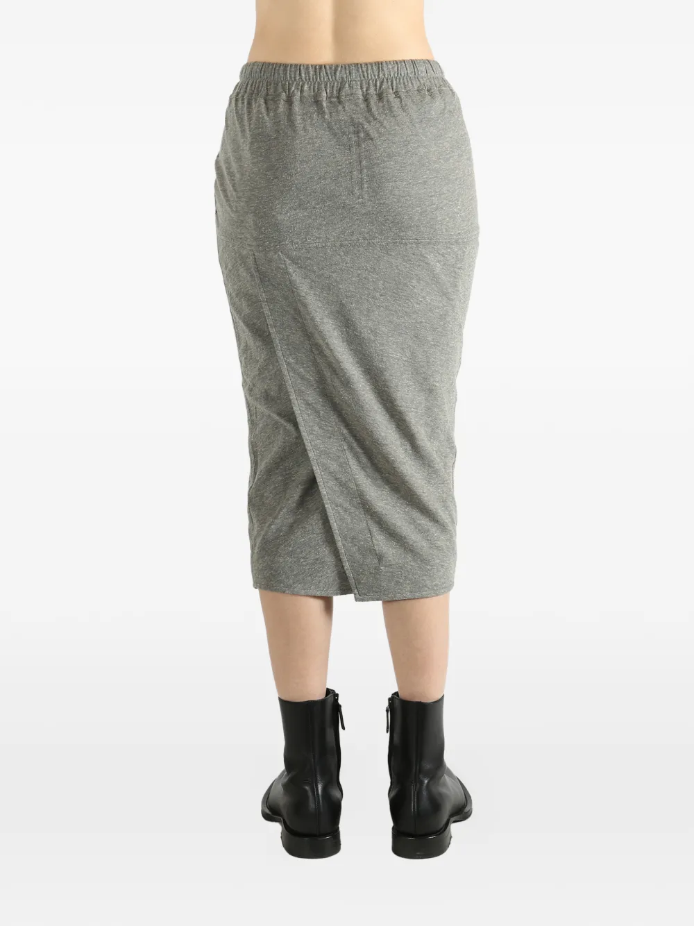 Grey skirt worn by a person, showing the skirt fit
