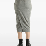 Grey skirt worn by a person, showing the skirt fit