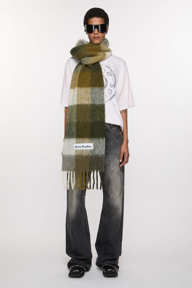 ACNE STUDIOS - Unisex Mohair Checked Scarf