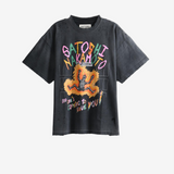 Black t-shirt, front view