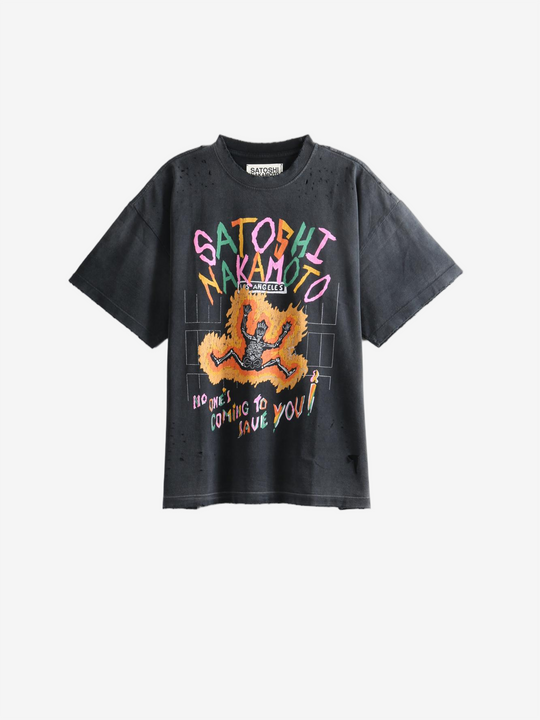 Black t-shirt, front view