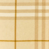 Close up of the tan scarf, showing texture of the cashmere fabric