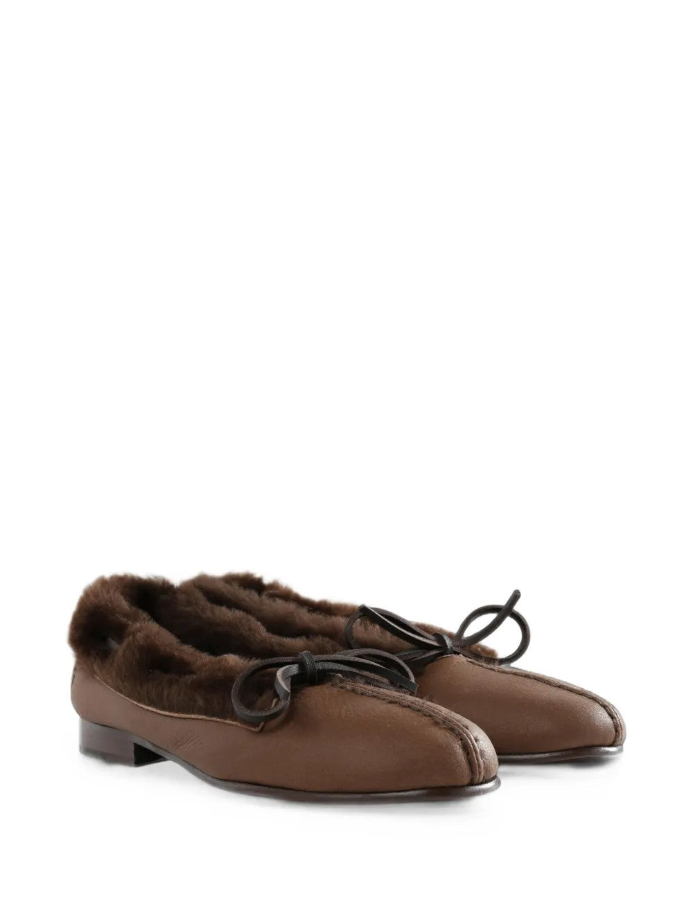Brown shoes, front view