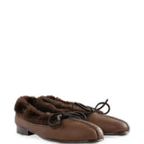 Brown shoes, front view
