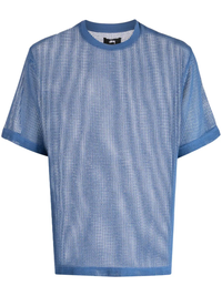 STUSSY - Men Cotton Mesh Crew Short-Sleeve