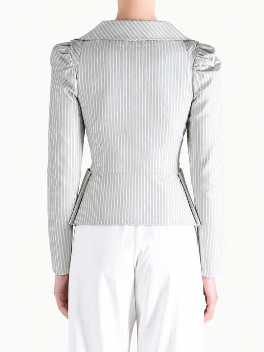 Grey shirt, full body view